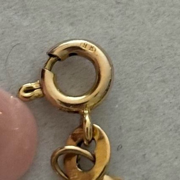 Vintage DE 375 Solid 9k Gold S Link Serpentine Chunky Necklace Chain 17.5” Long - Picture 6 of 9